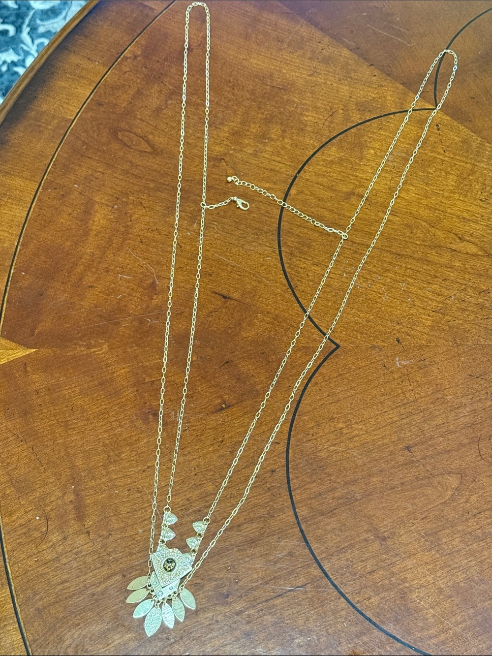 Gold-Tone Boho Geometric Statement Necklace from Anthropologie!!🔥🔥🔥 - Picture 9 of 16